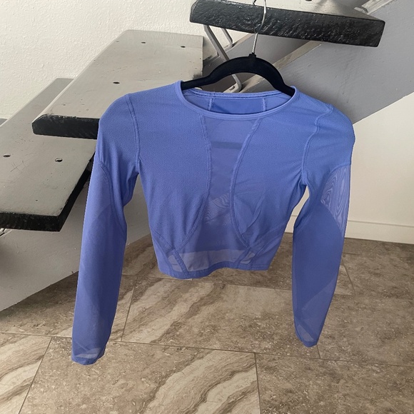 lululemon athletica Tops - Lululemon Mesh Panelled Training Long Sleeve Shirt